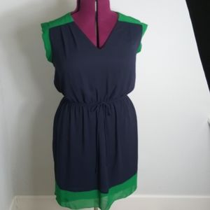 EUC Navy and green sleeveless dress size 16w